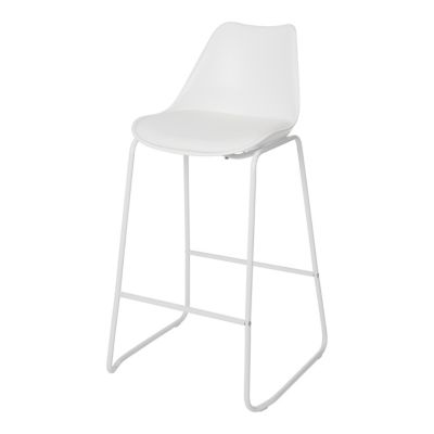 Tabouret de bar GoodHome Marula blanc
