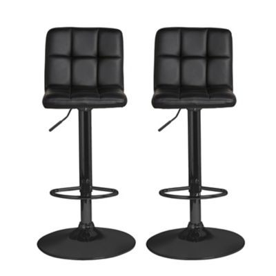 Tabouret De Bar GoodHome Naka Noir, Lot De 2 | Castorama