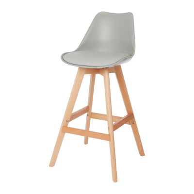 Tabouret de bar GoodHome Pitaya gris clair