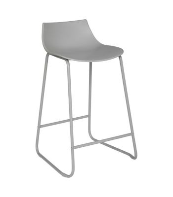 Tabouret de bar Gris pieds en métal H 82 cm