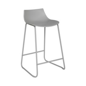 Tabouret de bar Gris pieds en métal H 82 cm