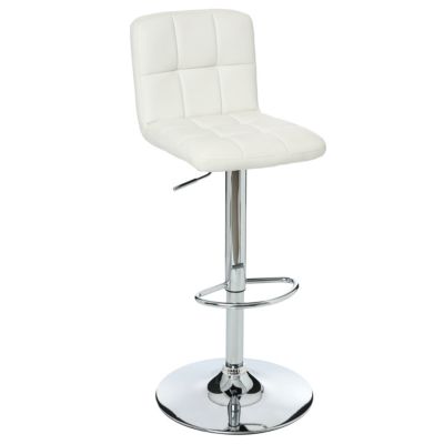 Tabouret de bar réglable Delek blanc