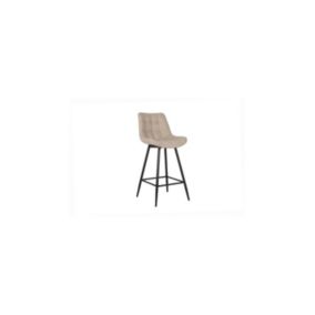 Tabouret de bar style vintage coloris beige. Collection PALMADE