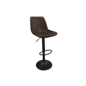 Tabouret de bar style vintage coloris brun foncé. Collection BELFAST.