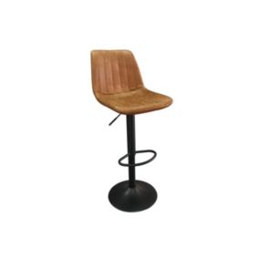 Tabouret de bar style vintage coloris cognac. Collection BELFAST.