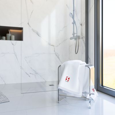 Tabouret de douche acrylique transparent Schulte 39 x 27 x 47 cm