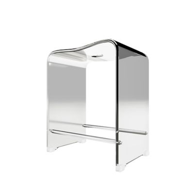 Tabouret de douche acrylique transparent Schulte 39 x 27 x 47 cm