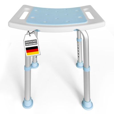 Tabouret de douche et de bain Nora Siège réglable en hauteur, antidérapant et durable pour le bain et la douche