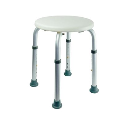 Tabouret de douche PMR PELLET Essentiel rond hauteur réglable + Barre à ventouse de maintien PMR PELLET 30 cm