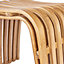 Tabouret de douche Schulte structure et assise en bambou L. 46 x P.30,5 x H.40,5 cm