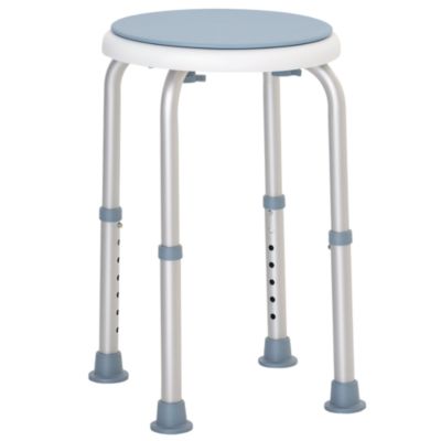 Tabouret de douche siège de douche - hauteur réglable, pivotant 360 degrés - alu PP