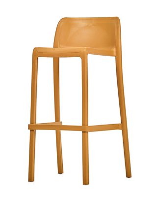 Tabouret de jardin Attic haut empilable en polypropylène moutarde