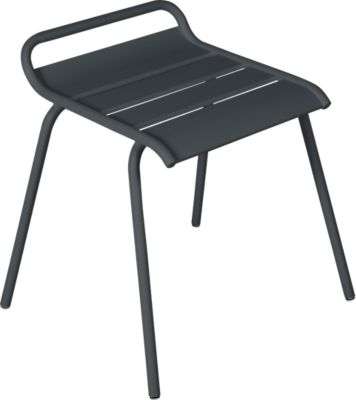 Tabouret de jardin en métal Fermob Monceau carbone