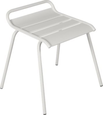 Tabouret de jardin en métal Fermob Monceau gris argile