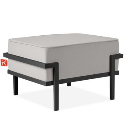 Tabouret de salon de jardin TRIGLO Garten-Puffs, gris foncé/gris clair
