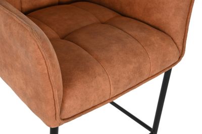 Tabouret en métal recouvert de microfibre, 59 x 60 x 107 cm, simili cuir