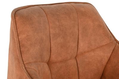 Tabouret en métal recouvert de microfibre, 59 x 60 x 107 cm, simili cuir