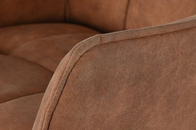 Tabouret en métal recouvert de microfibre, 59 x 60 x 107 cm, simili cuir