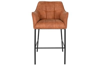 Tabouret en métal recouvert de microfibre, 59 x 60 x 107 cm, simili cuir
