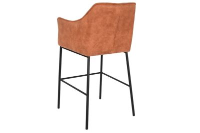 Tabouret en métal recouvert de microfibre, 59 x 60 x 107 cm, simili cuir