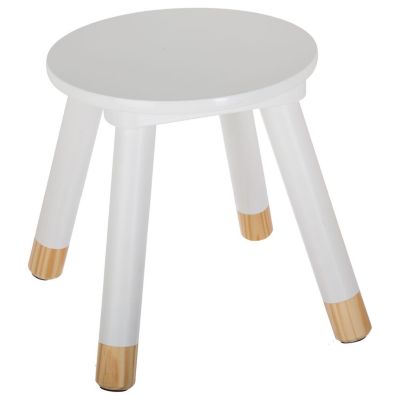 Tabouret enfant Blanc, H. 26.5 cm, DOUCEUR