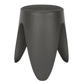 Tabouret Eve en plastique coloris gris