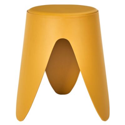Tabouret Eve en plastique coloris moutarde