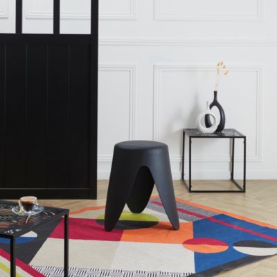 Tabouret Eve en plastique coloris noir