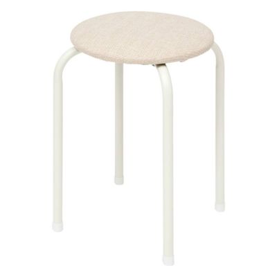 Tabouret Flexy Plus beige en tissu chiné - Beige- 5five