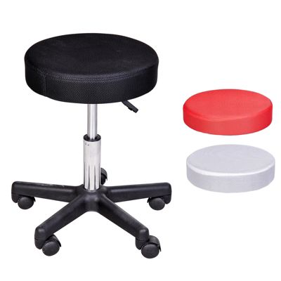 Tabouret massage a roulettes reglable en hauteur pivotant avec trois couleurs de housse de protection