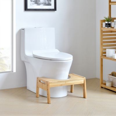 Tabouret physiologique de toilettes Kalajoki réglable en hauteur en.casa