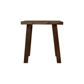 Tabouret pieds courbés pour extérieur - Teck - naturel - 45 x 29 x 45 cm