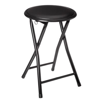 Tabouret pliant H. 45 cm Modern Color 5Five PVC noir