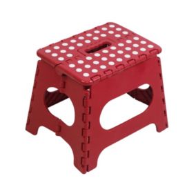 Tabouret pliant moyen rouge 33,3x26,5x26,9cm 7house