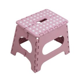 Tabouret pliant rose moyen 33,3x26,5x26,9cm 7house