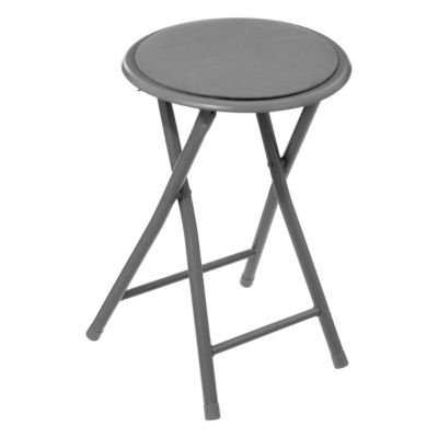 Tabouret pliant velours gris - 5five