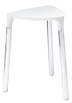 Tabouret Pour La Salle De Bain En Résine Thermoplastique Blanc