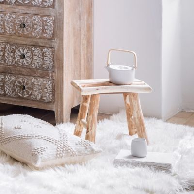 Tabouret "Woody" peuplier - Atmosphera Créateur d'intérieur