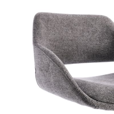 Tabourets de bar avec repose-pieds en tissu (lot de 2) Gris  - TURIN