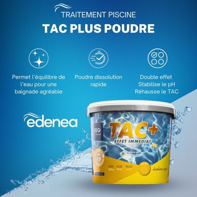 Tac Plus Piscine - Stabilise Le Ph - Améliore Le Confort De Baignade - Poudre - Seau 5kg - Edg By Aqualux