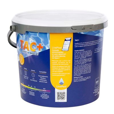 Tac Plus Piscine - Stabilise Le Ph - Améliore Le Confort De Baignade - Poudre - Seau 5kg - Edg By Aqualux