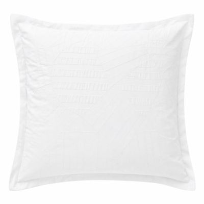 Taie d'oreiller 65x65 cm percale lavée ABSTRAIT Blanc