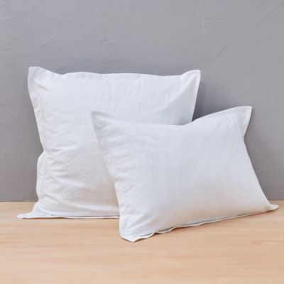 Taie d'oreiller 65x65 cm percale lavée ABSTRAIT Blanc