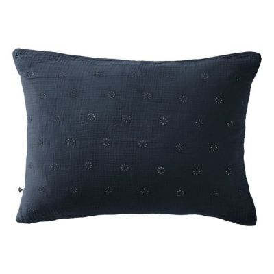 Taie d'oreiller Brodée Déco "Gaïa Boho" 60 x 60 cm & 50 x 70 cm "Gaze de Coton" - Gaïa Boho Minuit - 50 x 70 cm - Gaïa Boho Minuit