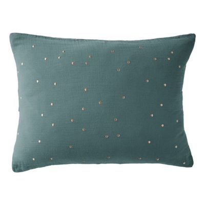 Taie d'oreiller Pois Doré Déco "Gaïa Chic" 60 x 60 cm & 50 x 70 cm "Gaze de Coton" - Gaïa Chic Canard