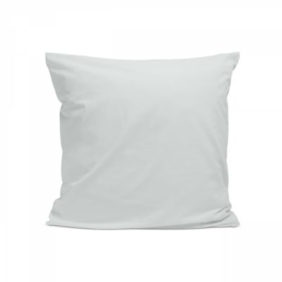Taie d'oreiller unie 65x65cm PERCALE GRIS CLAIR