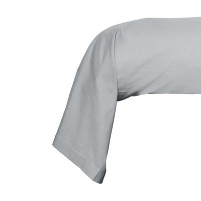 Taie de traversin en coton Gris, L. 185 x l. 45 x H. 0.05 cm, BIO