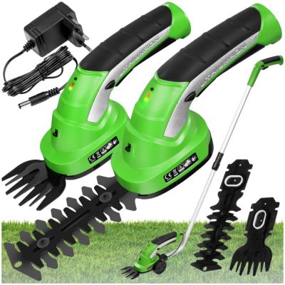 Taille haie électrique 2-en-1 7,2 V avec 2 accessoires vert