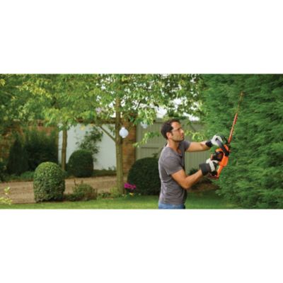 Taille-haie sans fil avec batterie 18 V - longueur de la lame 45 cm - écartement des dents 18 mm - Black+Decker GTC184525PC