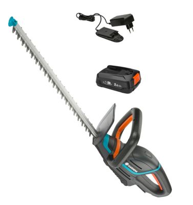 Taille-haie sans fil avec batterie 18 V - longueur de la lame 50 cm - écartement des dents 20 mm - Gardena ComfortCut 50/18V P4A